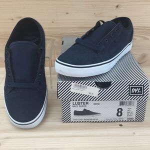 DVS Luster Original Intent Navy Suede Mens Size 8